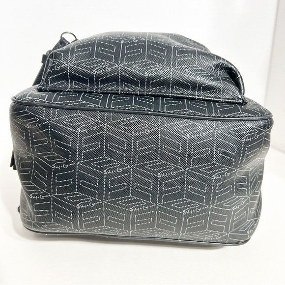 Foley and Carina Smooth Faux Leather  Backpack 3-D Cube Design Black Hardware main image 6
